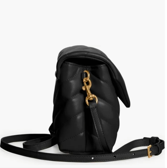 Authentic YSL Saint Laurent LOULOU TOY STRAP BAG MATELASSÉ "Y" LEATHER in Black! - Picture 9 of 17